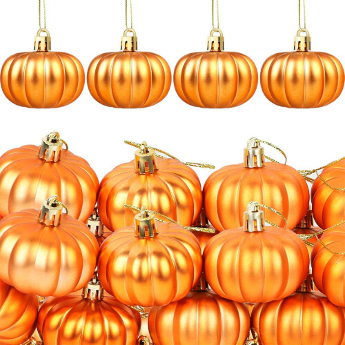 Halloween Ghost Hanging Pumpkin Decor Acrylic Matte Orange 2