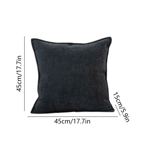 Sort lændestøttepude 45x15x45cm polyestersofa 2