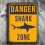 Vintage Shark Zone plåtskylt 20x30 cm 1