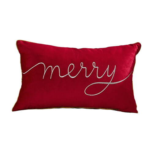 Julepudebetræk 50x30cm Rød Polyester 1