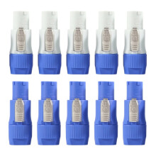 10Pcs 3 PIN Male Powercon Connector 20A 250V AC Signal Input Jack for Light Stage Light Power