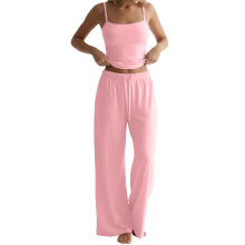 Women's Sets, and Wide Leg Sweatpants, 2 Piece Sets,-Pink XS