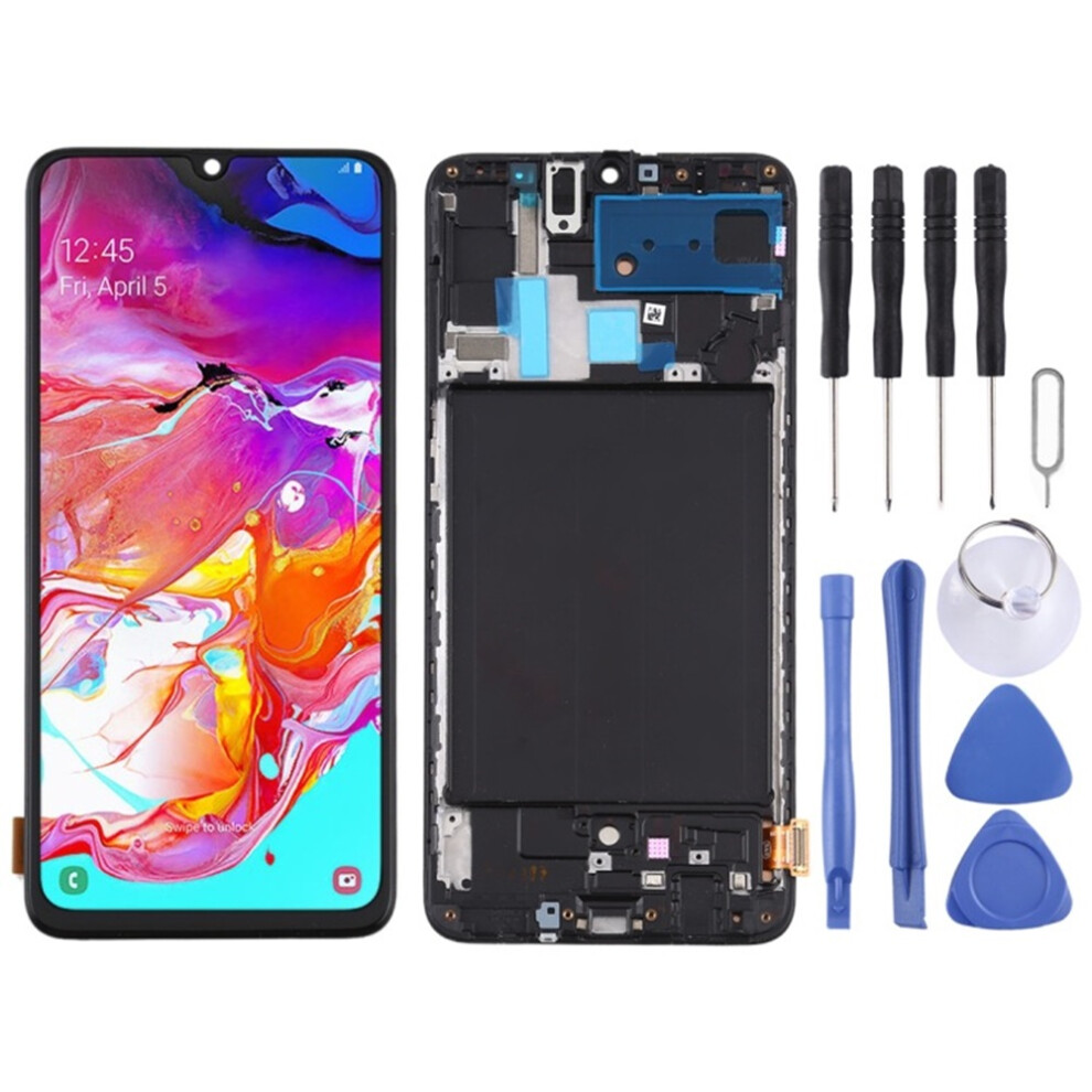 (Black) Tft Lcd Screen For Samsung For Galaxy A70 Digitizer Full Assembly With Frame, Not Supporting Fingerprint Identification (Black) Black 6963311546992