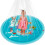Wassermatte - Brunnen 165cm Kruzzel 25478 2