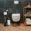 Sedia da WC con ripiano in bambù e ferro 1