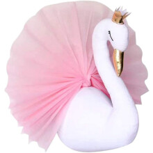 Decoração de parede Princesa Cisne, tecido de linho e poliéster para fácil instalação em quartos infantis, berçários, quartos e áreas de