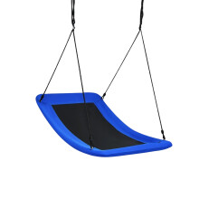 Altalena a nido sull'albero con corda regolabile altalena da esterno 83 x 155 cm blu