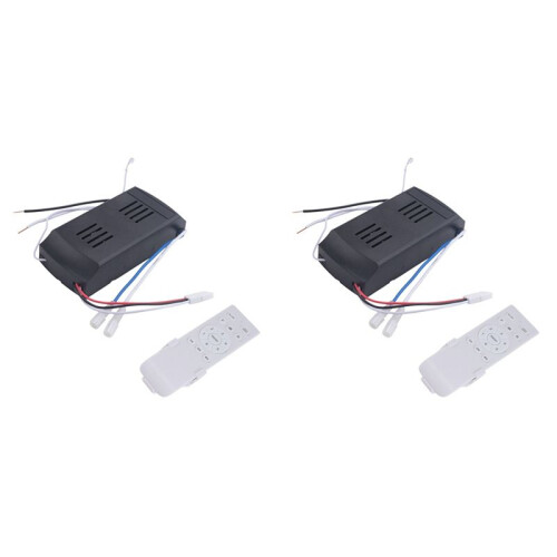 2X Universal Ceiling Fan Remote Control Kit Replacement, 50W 6-Speed & Timing, for  Ceiling Fan Light