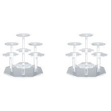 2X Acrylic Display Stand for Figures, Collectibles, Dolls,Action Figures Collection Holder, Collectibles Stand,B