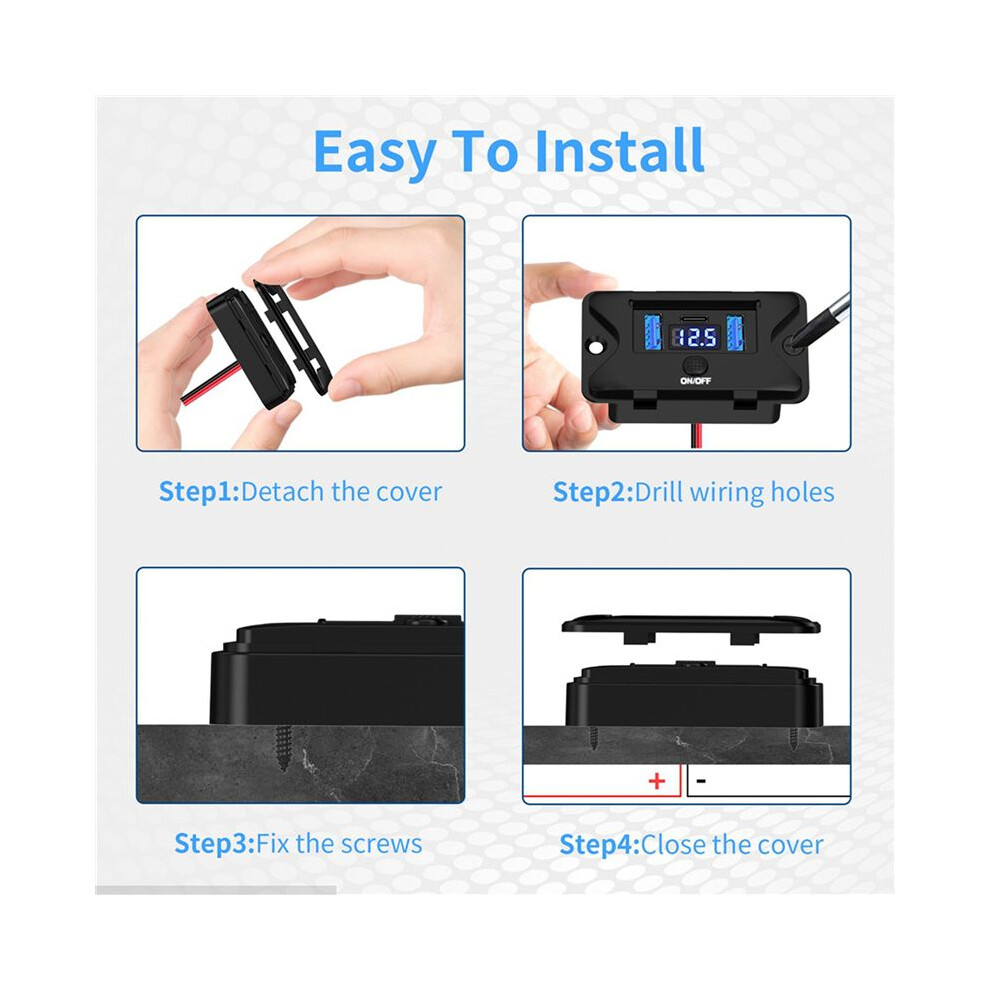 2X 12V-24V Rv Usb Power Outlet Pd3.0 Usb C 36W+Dual Qc3.0 18W 3Ports Car Charger Socket Accessories A 6031487719011