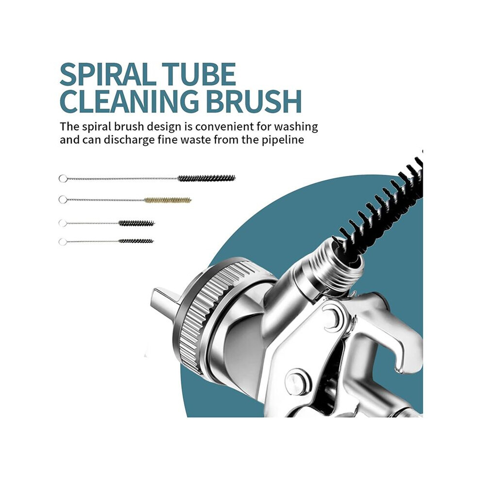 42X Multi-Purpose Spraygun Cleaning Kit Paintgun Cleaning Brushes & Needles, Metal Tube Cleaning Brush Nozzles 6032462154346
