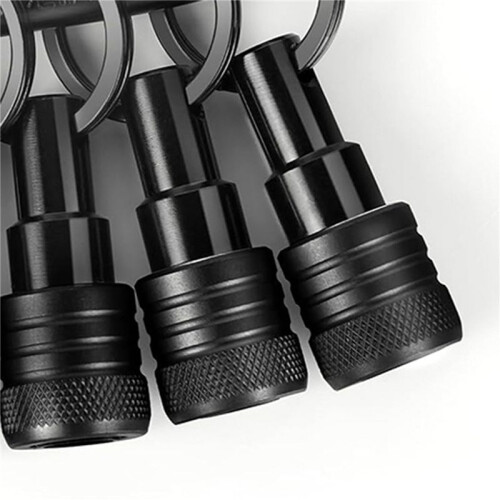 18PCS Bit Holders Keychain, 1/4 Inch Hex Shank Bit Holders, Quick-Change Design for Nut Driver, Screwdriver & Drill Bits 1