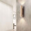 2X LED Wall Light Modern Simple Natural Yellow Travertine Wall Light with  and Down Light 4