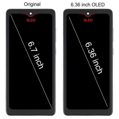 Για Samsung Galaxy A72 SM-A725 6,36 ιντσών OLED LCD διάταξη αφής με πλαίσιο 1