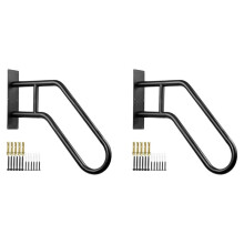 2X Handrails for Outdoor Steps Stair Railing , 1 to 3 Steps Stairs Wall Mounted for the Elderly, Pregnant Women