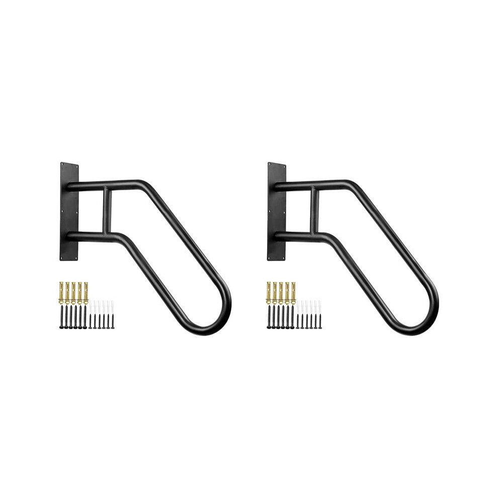 2X Handrails For Outdoor Steps Stair Railing 1 To 3 Steps Stairs Wall Mounted For The Elderly, Pregnant Women 6033977958184