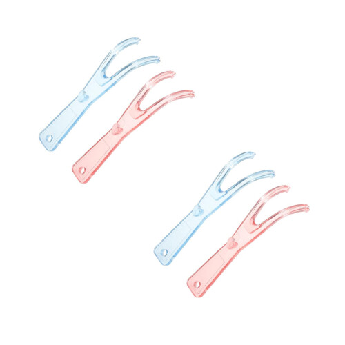 4Pcs Refillable Floss Handle Holders Non-Slip Grip Assorted Colors