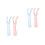 4Pcs Refillable Floss Handle Holders Non-Slip Grip Assorted Colors 2