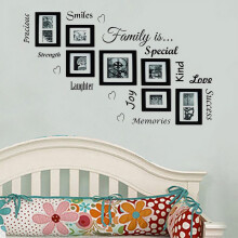 Family Photo Wall Sticker PVC Vinyl 3D Frame Collage