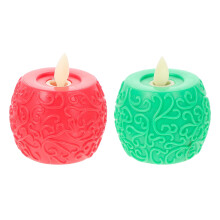 2-pak LED flammeløse fyrfadslys ABS