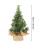Mini Christmas Tree with Snow Wood Base Indoor Decor 3