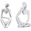 Modern Thinker-statue i harpiks, skrivebordsdekorasjon, 2 stk. 1