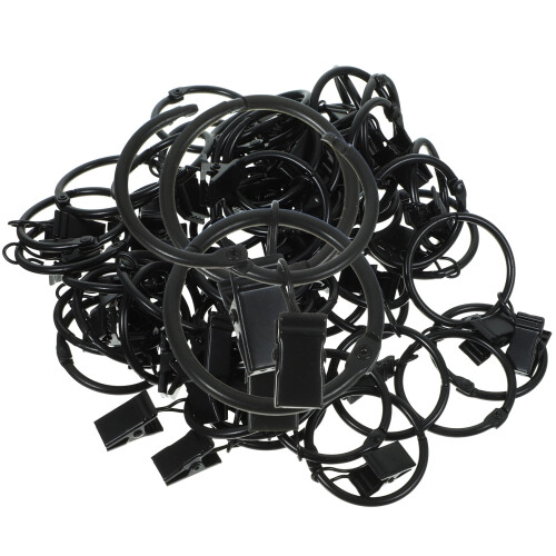 50pcs Black Stainless Steel Curtain Clips