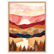 Imprimeu artistic de perete cu vacă Highland de tip boho, 40x60 cm