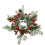 Christmas wreath candle ring with red berries and pinecones 2