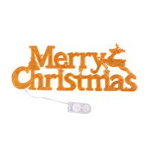 Poaug Merry Christmas LED betűs fények koszorú dekoráció