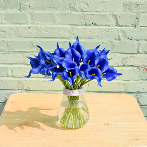 Artificial Calla Lilies Royal Blue 20 pcs 1