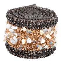 Nastro di strass a forma di diamante per progetti creativi fai da te, nastro termoadesivo con strass autoadesivi, perline di strass scintillanti