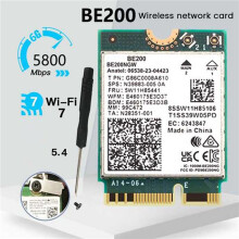 2X Scheda WiFi WIFI 7 BE200 BE200NGW Adattatore di Rete Wireless BT 5.4 802.11AX Tri-Band M.2 NGFF per Win10/11