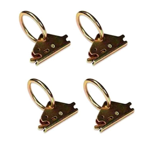 16 Packs Steel E-Track O-Ring Tie-Down Anchors for E-Track Tie-Down System Secure Cargo in Enclosed Flatbed Trailers 1