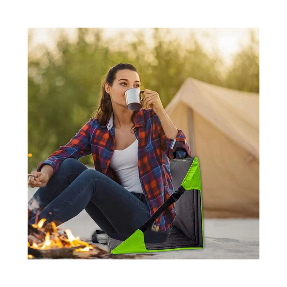 2X Camping Chair with Backrest Picnic Portable Festival  Outdoor  Padded with Adjustable Straps for Camping Park