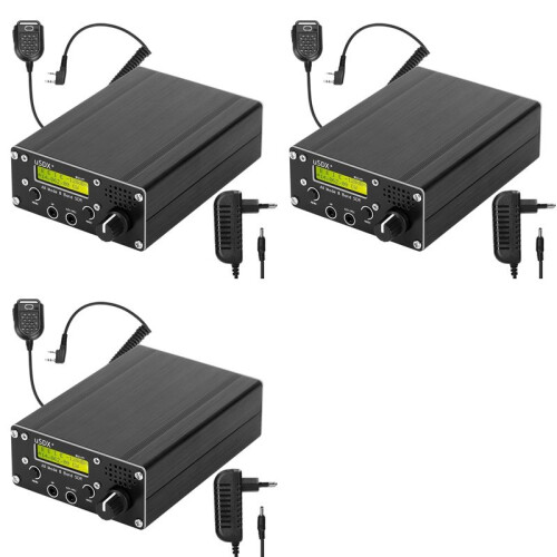 3X USDR USDX+  V2 10/15/17/20/30/40/60/80m 8 Bands SDR High Frequency SSB QRP Transceiver BNC Interface Eu Plug