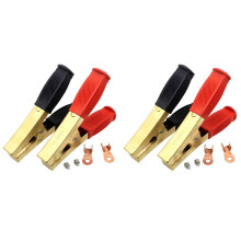 2 Pair Battery Jumper Cable Clamps, Crocodile Clamps, 1000A Pure Brass Cable Wire Clips Suitable for Car Truck Boat