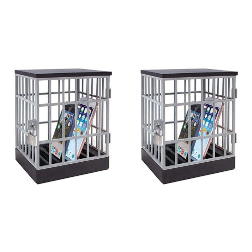 2X Metal Lock Box Cell Phone Lock Box Cell Phone Jail Lock Safe Cell Phone Cage 1