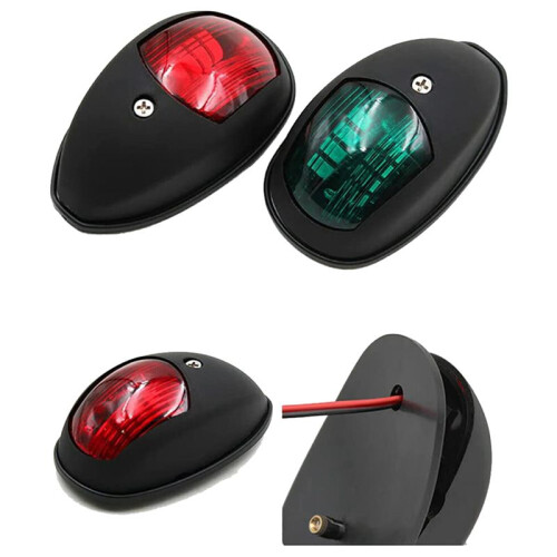 8X Navigation Light LED Boat Side Light Signal Light Signal Warning Light Yacht Light Black 2