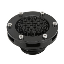 Motorsykkel drivstofftanklokk, ventilasjonsslanger kompatibelt bensinlokk med CNC billetaluminiumsfinish, sikkert festet universaltankdeksel for
