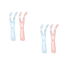 4St Duurzame PP Floss Pick Houders Met Ergonomische Antislip Handgreep