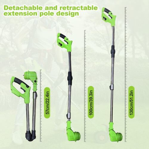 Cordless 21V Foldable Grass Trimmer Strimmer Garden Edger with Dual Battery Pack 1