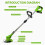 Cordless 21V Foldable Grass Trimmer Strimmer Garden Edger with Dual Battery Pack 3