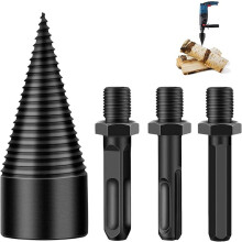 Brennholzbohrer-Set, Hochleistungs-Holzspalter für effizientes Spalten, 42-mm-Hochleistungs-Brennholzbohrer, kompatibel mit verschiedenen Holzarten