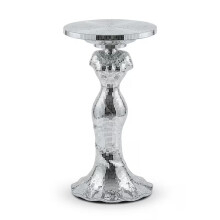 Silver Mirrored Ldiy Side Table 60x30cm Decor