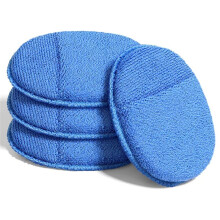Mikrofaser-Wachsapplikatorpads für die Fahrzeugaufbereitung, zum Polieren und Reinigen - 4er-Pack, Blau