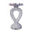 Silver Pears Side Table 60x30cm Crushed Diamond 3