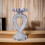 Silver Pears Side Table 60x30cm Crushed Diamond 6