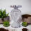 Silver Pears Side Table 60x30cm Crushed Diamond 1