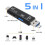 Multifunction USB 3.0 Type C USB Micro-USB  TF Memory Card Reader for Android Computer Dock OTG Type C Adapter Black 3
